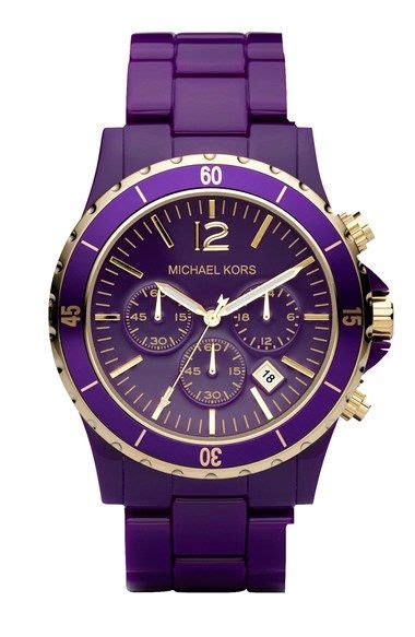 michael kors madison resin watch purple|Michael Kors purple watch.